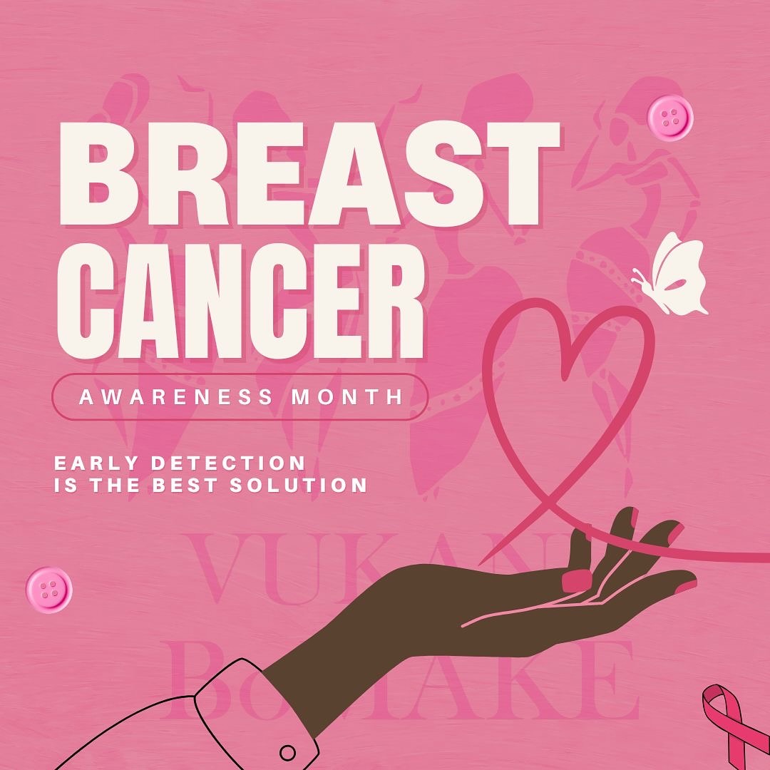 This month, we wear pink with purpose.
Let’s talk about breast health, encourage screenings, and stand in solidarity with every fighter, survivor, and family affected.
Together, we can turn awareness into action. 🌸
#BreastCancerAwarenessMonth #EarlyDetection #VukaniBoMake #PinkOctober #EmpowerHer