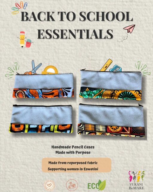 It's Back-to-School, and Vukani BoMake has you and your family covered from the Janu-worry blues. ✏️

Our handmade pencil cases are crafted from vibrant, repurposed fabric — reducing waste while supporting women artisans.

Back-to-school essentials, fused with purpose. 

Practical. Durable. Purpose-led.

📩 DM us to order
#BackToSchool #VukaniBoMake #SustainableLiving #MadeInEswatini
